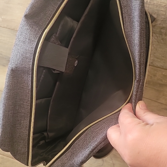 🎒Vintage style backpack or diaper bag grey and brown - Picture 4 of 7